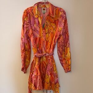 Farm Rio Pink Ombré Bananas Mini Dress New with tags